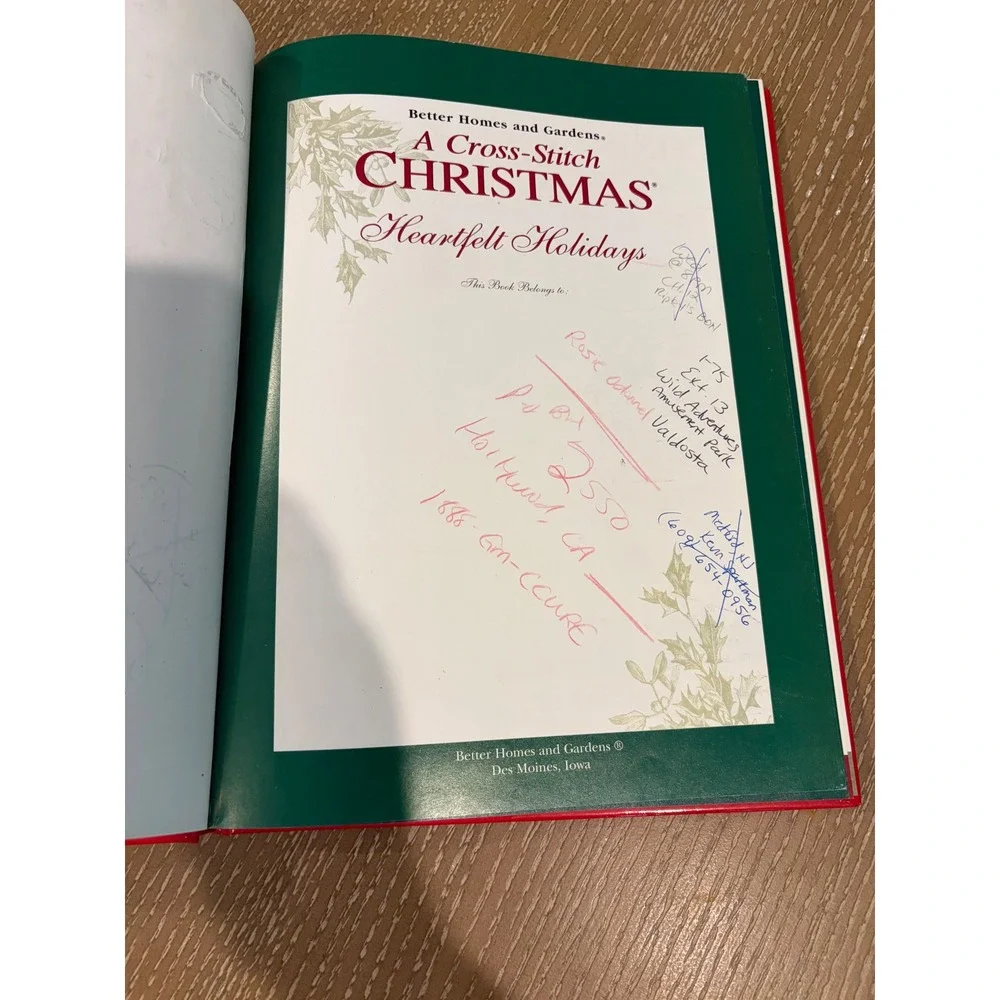 Better Homes & Gardens Cross Stitch Christmas Heartfelt Holidays Hardcover